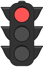 Red traffic light symbolising when not to use ChatGPT for maths homework due to ethical or academic integrity concerns.